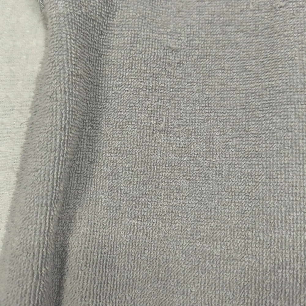 Adidas Mens Terrycloth Sleeveless Full Zip Hoodie Gray 3-Stripes Vest Size L